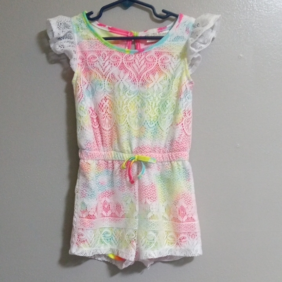 Bobbie Brooks Other - Bobbie Brooks Colorful Lace Girls Romper Size Small (6/6X)
